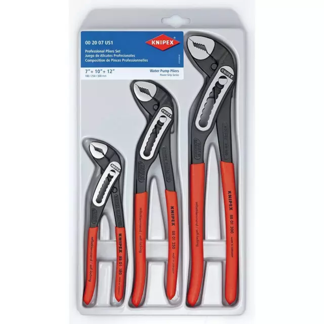 KNIPEX 00 20 07 US1 3 Piece Alligator Pliers Set