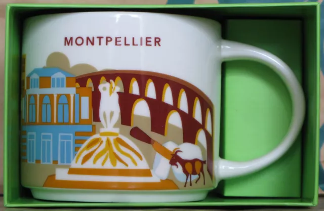 Starbucks You Are Here YAH Mug Montpellier Frankreich France,  14 oz neu SKU OVP