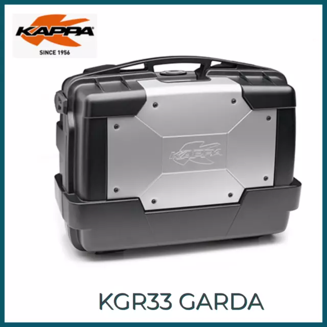 Kappa Kgr33 Garda Valigia Laterale Monokey Per Moto 33L Cover Color Alluminio