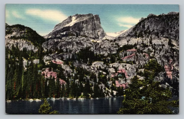 Postcard Union Pacific Railroad Colorado Rockies Landscape VTG Linen Unposed