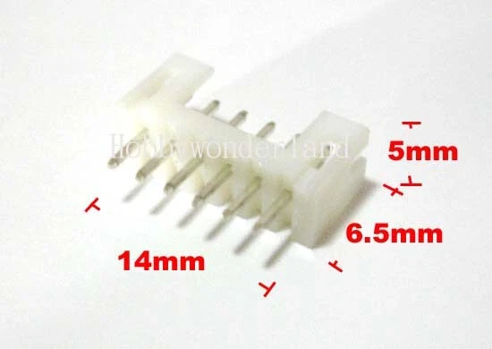 50 STCK. 6-POLIG JST-PH 2,0 mm Stecker gerade Header Buchse PCB ...