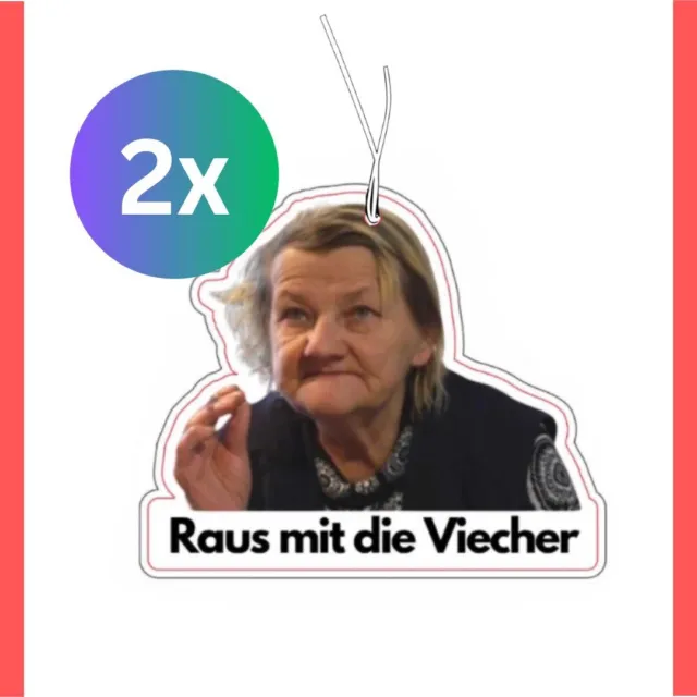 2X KARIN RITTER Duftbaum / Lufterfrischer Auto Duft Lustig Raus Mit Die  Viecher EUR 4,99 - PicClick DE