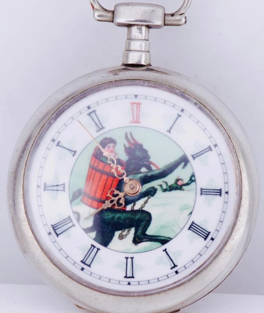 ANTIQUE OCCULTIST POCKET Watch Memento Mori Skull Enamel Dial c1870's ...