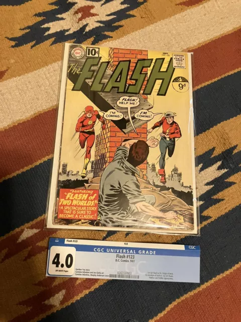 The Flash #123. Flash Of Two Worlds. 4.0 DC Silver Age Key. 1st Multiverse.