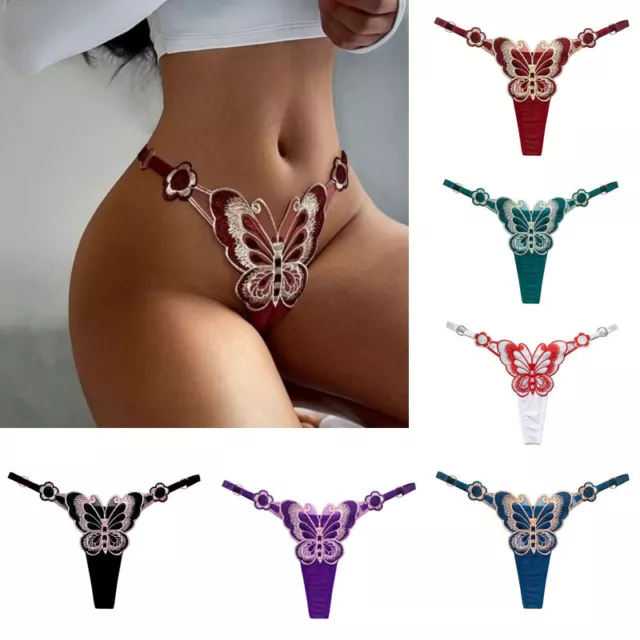 Mujer Sexy Tanga de Encaje Tanga Braguitas Lencería Ropa Interior Bordado "