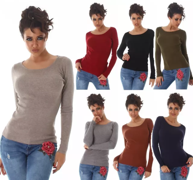 Base Maglia Fine Pullover Lavorato a Maglia Sweater