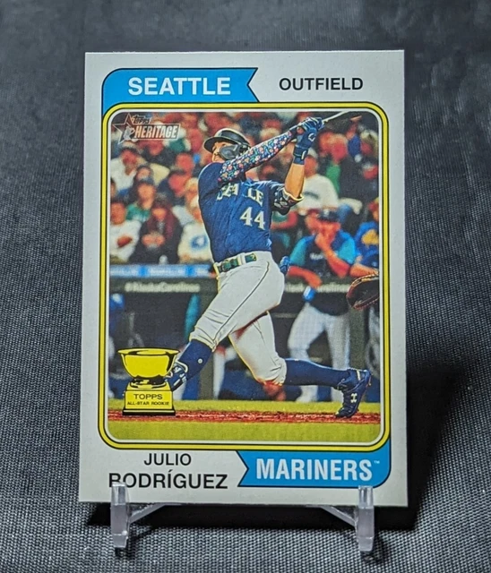 JULIO RODRIGUEZ ALL Star Rookie Cup 2023 Topps Heritage Card 18 Seattle