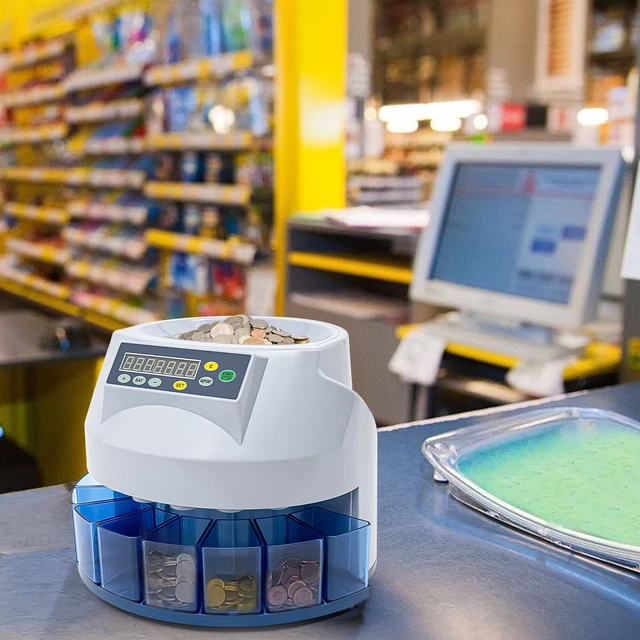 COMMERCIAL COIN COUNTER Sorter Machine Fast Sorting Money Change Sorter
