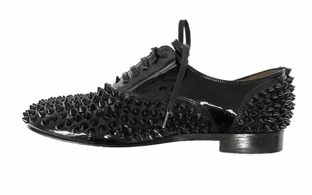 CHRISTIAN LOUBOUTIN FREDDY Spikes Donna Studded Lace Up Flat Oxford Shoes 995 599.99 PicClick