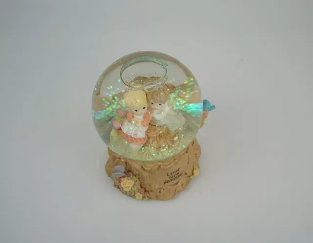 Precious Moments Snow Globe. Love One Another, Music “Love Will Keep Us Together