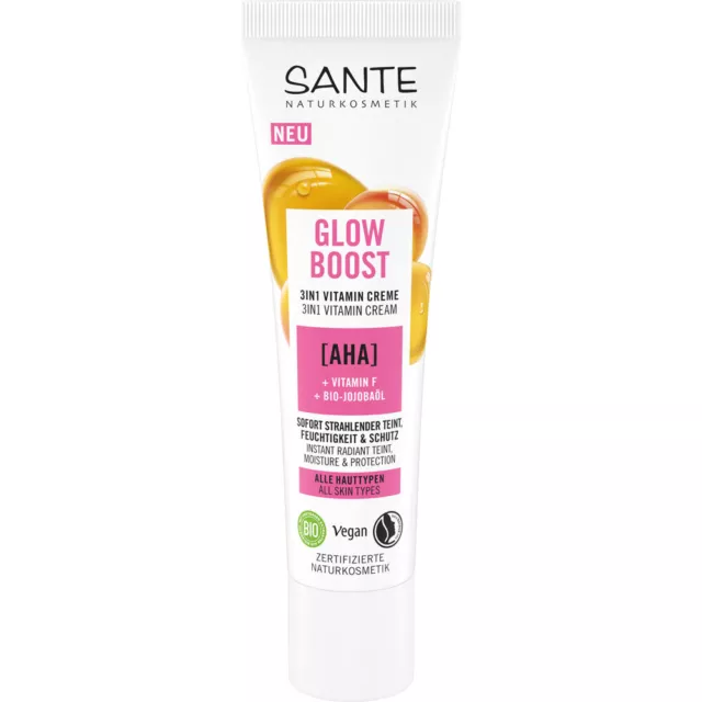 Sante Glow Boost 3in1 Vitamin Creme AHA & Vitamin F   30 ml