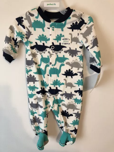 Carter's Child Of Mine 1 Piece Footed Pajama Sleeper  Newborn    Nwt  Dinosaurs