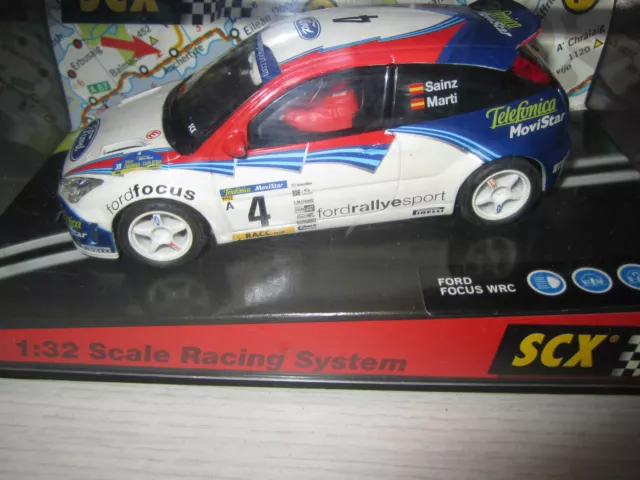 Slot Car SCX Scalextric FORD FOCUS WRC "Costa Brava 2002" Sainz 60940 1:32