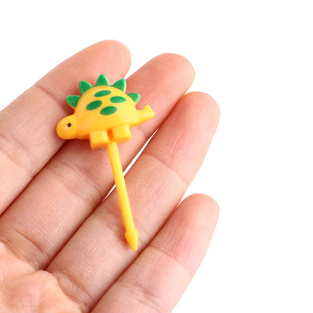 6pcs/set dinosaur Mini Animal Cartoon Food Picks Children Snack Fruit Fork