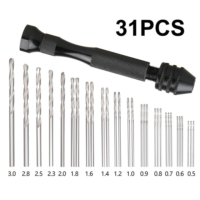 31 Précision Broche Vise Hobby Embouts Perceuse Micro Main Rotary-Tools Set