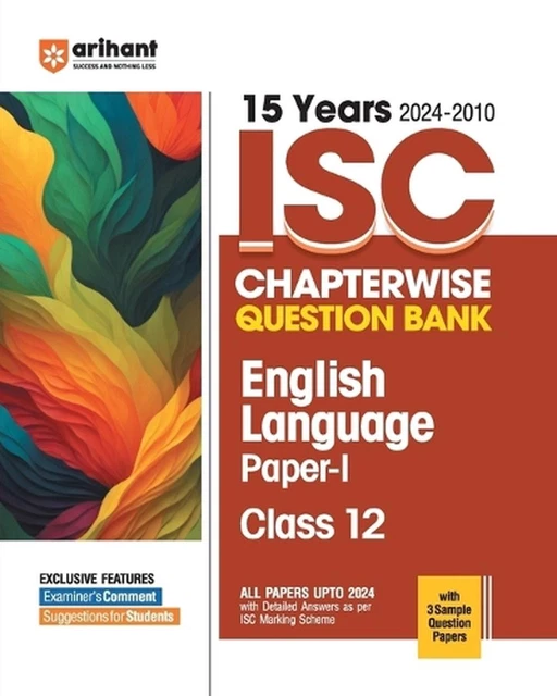 Isc Book Review Pattern Isc ISC CHAPTER WISE English Language Paper 1 Class 12 (EditionVI) by ...