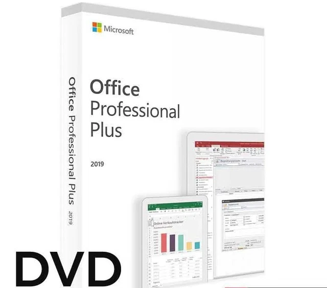 MICROSOFT OFFICE PROFESSIONAL Plus 2019 DVD Lifetime Licence £48.00 ...