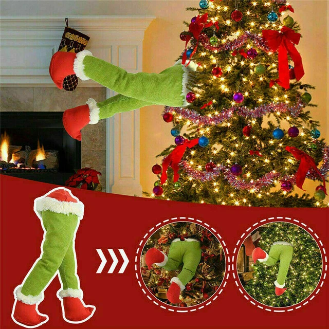 2024 HOW THE Grinch Stole christmas Legs Plush Doll Xmas Tree Wreath