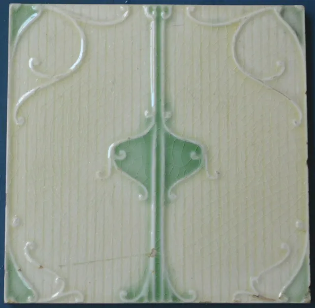 Unbrand England - Antique Art Nouveau Majolica Tile C1900
