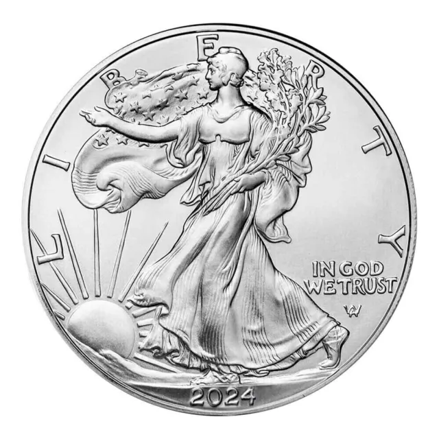 2024 American 1 oz .999 Fine Silver Eagle $1 Coin BU Free Shipping
