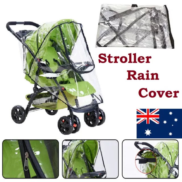 Weather Shield Universal Rain Cover for Pushchair Stroller Baby Buggy Pram AUS