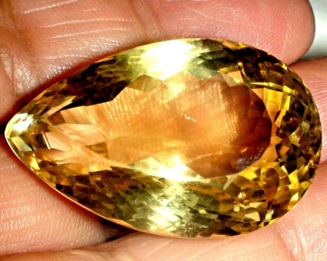 87.15 ct 100% NATURAL GOLDEN YELLOW CITRINE GEMSTONE, BIG LOOSE GEM. No Reserve.