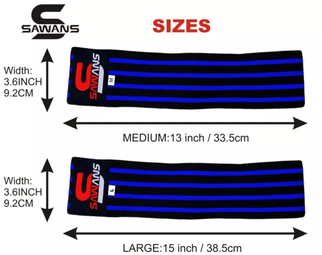 SAWANS® Resistance Bands Stretchable Rotation Glute Elastic Exercise Bands