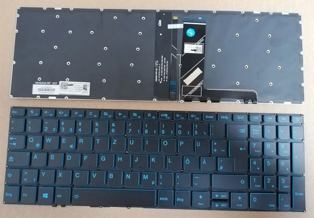 Cache Clavier Rétroéclairé Pour Lenovo Ideapad L340-17IRH – Blue Script (ouvert)