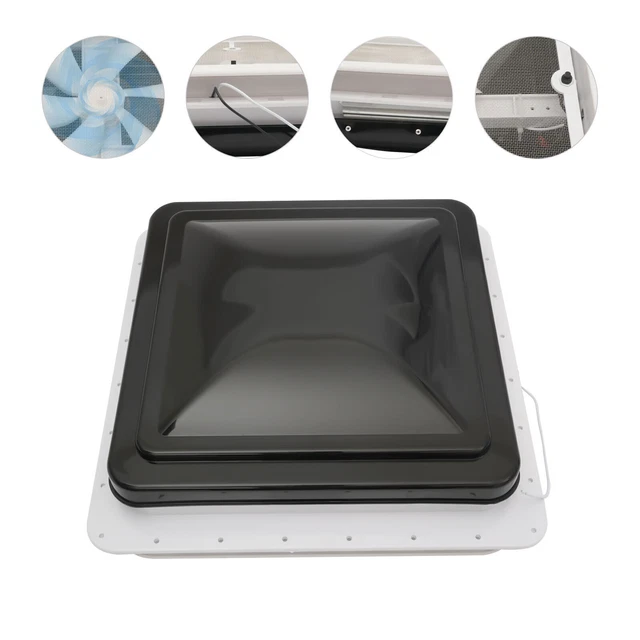 ROOF VENT FAN Camper Van Motorhome RV Caravan Skylight Vent 42cmx42cm