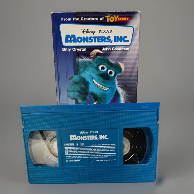 DISNEY PIXAR MONSTERS, Inc. Blue VHS Rare HTF Hollywood Video Rental £ ...