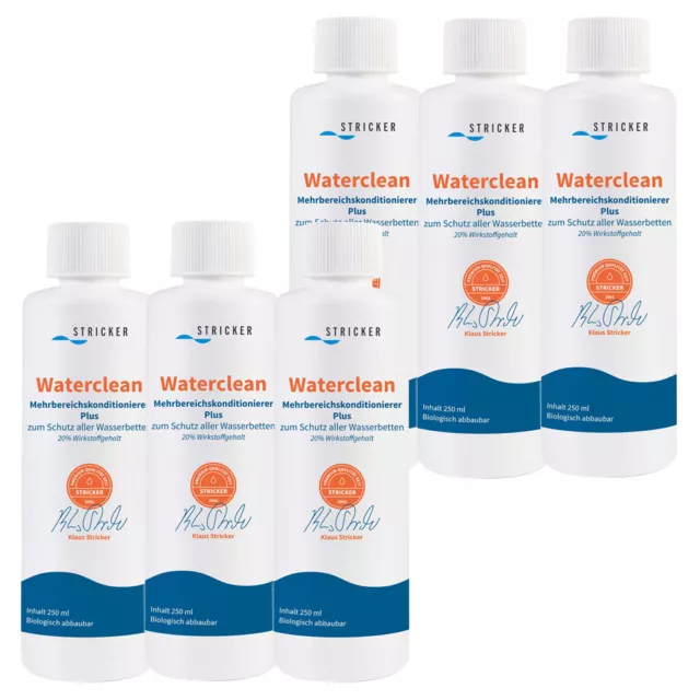 Condizionatore letti ad acqua balsamo maglia accessori waterclean 6x 250ml