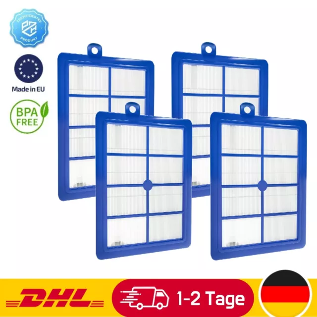 4x Hepafilter H13 Luftfilter Allergie Filter passend für Philips FC8782/09