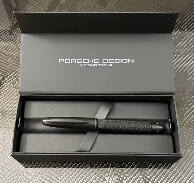 Porsche Design Tec Flex Fountain Pen Black 18k Gold M NIB 4046901978112 812450