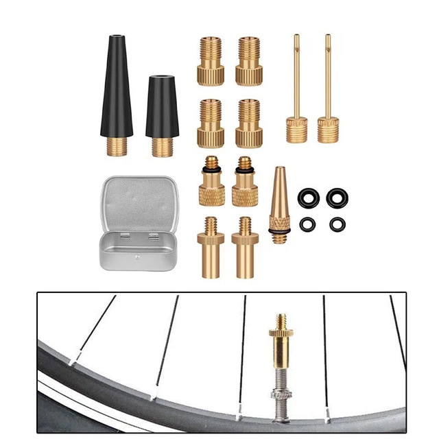 Kit D’Adaptateurs Pour Gonflage – Valves Vélo, Voiture, Ballons – Compatible Avec Pompes Et Compresseurs - 12