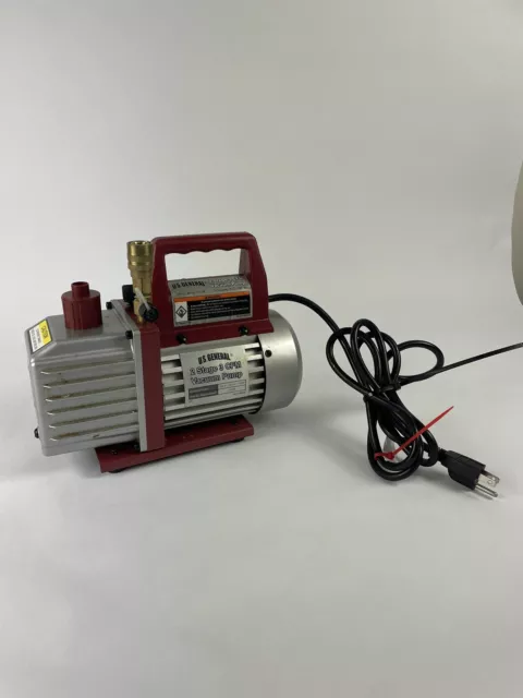 U.S. General 2 Stage 3 CFM Vacuum Pump Item No. 66466
