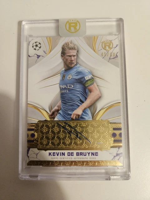 サッカー 25シリ サイン de bruyne topps auto デブライネ 2023-24 Topps Chrome UEFA CC Auto Gold Refractor KEVIN DE
