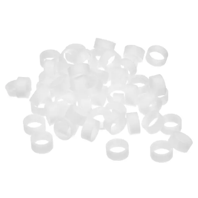 Silicone Rubber Bands Rings 100Pcs Non-slip 10mm Dia 1mm Thick 5mm Width