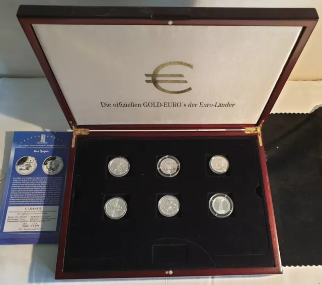 Gedenkmünzensatz Silber 5, 8, 12, 20 EURO insgesamt 12 Münzen im Koffer