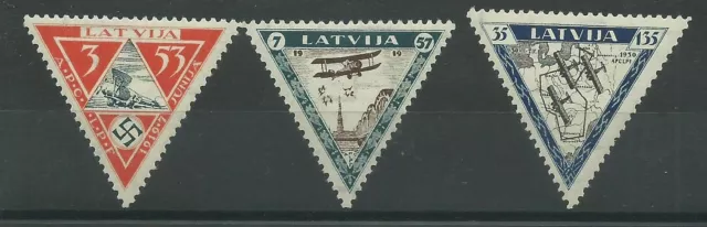 1933 Lettonia Latvija Pro Aviatori Feriti 3 Val Mlh Mf27629