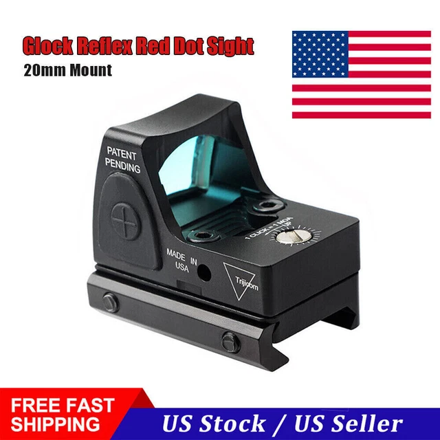 Tactical Pistol Mini RMR Red Dot Reflex Sight w/ 20mm Mount Glock 17 19/Rifle US