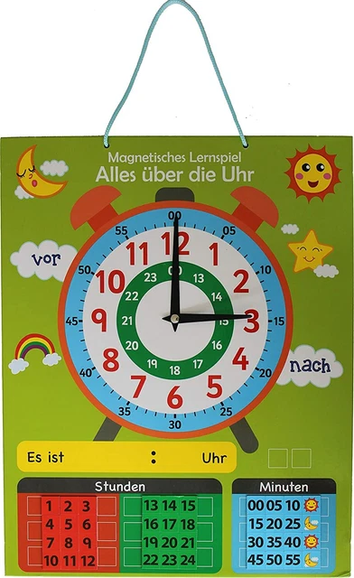Magnetisches Lernspiel - Alles über die Uhr