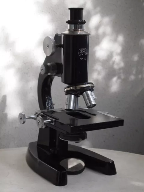 Rarität++++ Hensoldt (Zeiss) Wetzlar Mikroskop 1AD Nr. 12 + Zubehör + Holzkiste