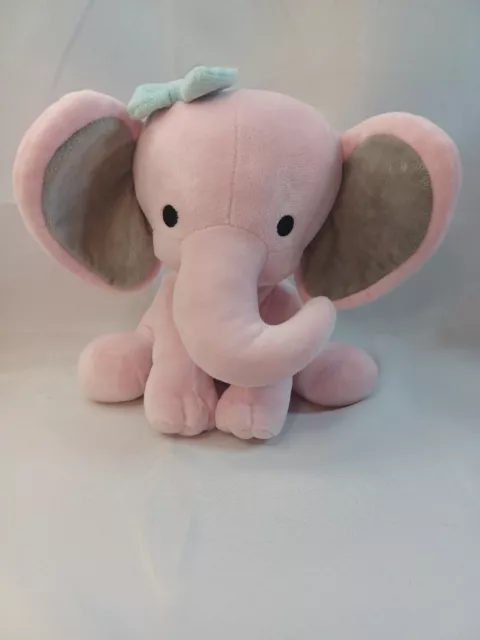 Bedtime Originals Twinkle Toes Plush Elephant 10” Hazel Pink Gray Stuffed Animal