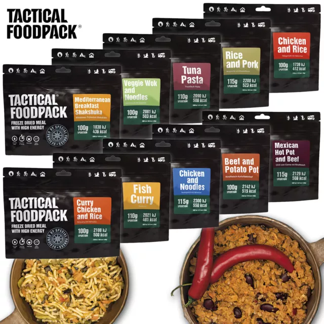 Tactical Foodpack gefriergetrocknet Outdoor Verpflegung Tütenmahlzeit Essen