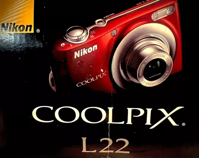 NIB Nikon COOLPIX L22 12.0MP Digital Camera - Red - Pristine Condition