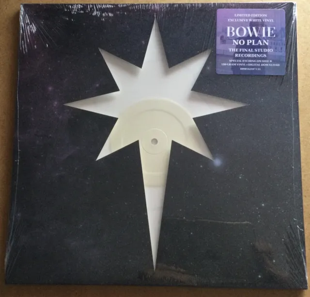Bowie…No Plan. Limited Edition Number 2519 Die-Cut White Vinyl With Lithograph..