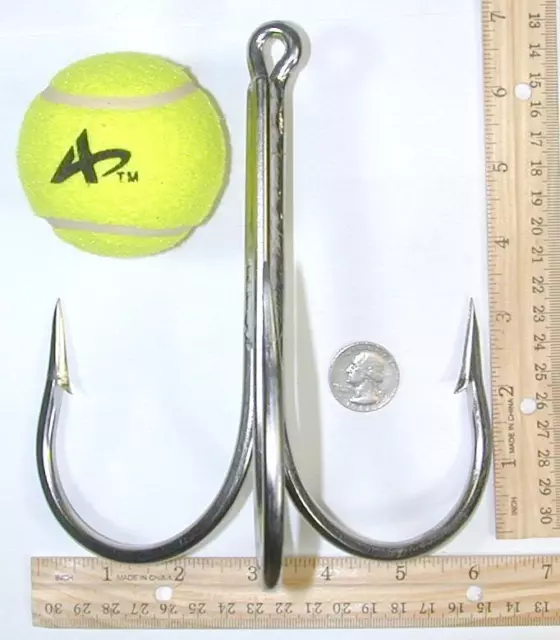 1 pc 11/0 Stainless Steel welded treble hook really big fish or
