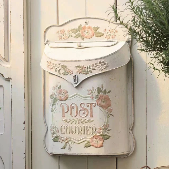 Vintage Rustic Letter Box Post Box Wall Mounted Decorative Metal  Mailbox