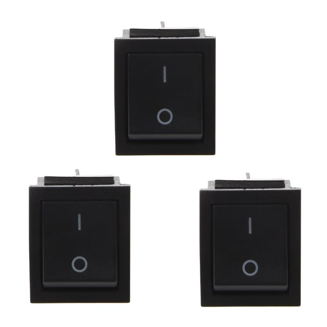3X AC 250V 16A 4 Pin ON / OFF-I / O 2 Position DPDT Snap-in Boat Rocker SwitchB3E1