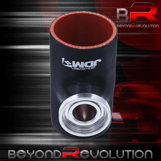 Universal 2.5" Turbo Charger JDM SSQV/SQV BOV Flange Black Silicone Adapter Pipe